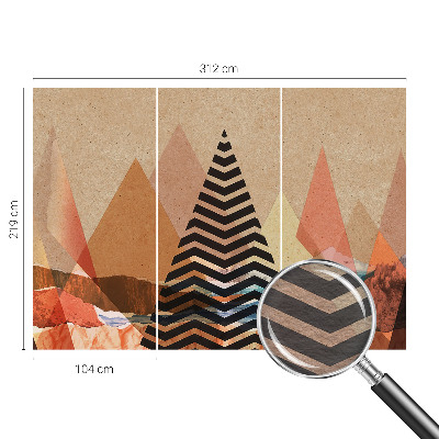 High quality photo wallpaper with an abstract landscape design