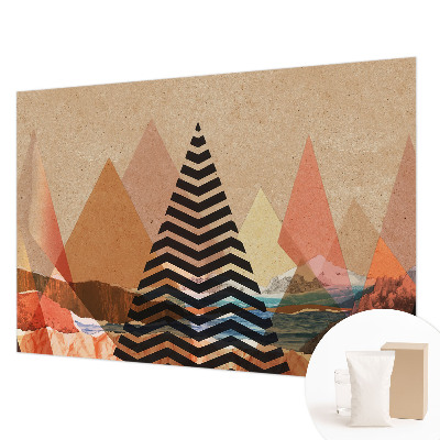 High quality photo wallpaper with an abstract landscape design
