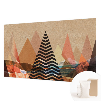 High quality photo wallpaper with an abstract landscape design