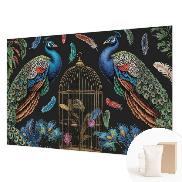 Premium wall mural for bedroom Exotic peacocks