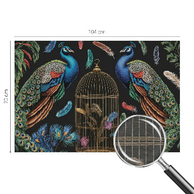 Premium wall mural for bedroom Exotic peacocks