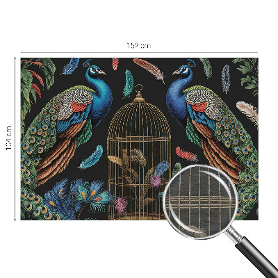 Premium wall mural for bedroom with an exotic peacock motif