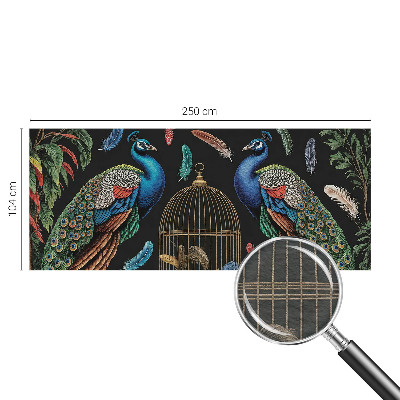 Premium wall mural for bedroom with an exotic peacock motif