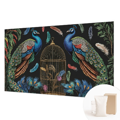 Premium wall mural for bedroom Exotic peacocks
