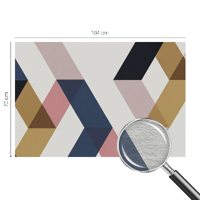 High quality wall mural wallpaper with a colorful rhombus pattern