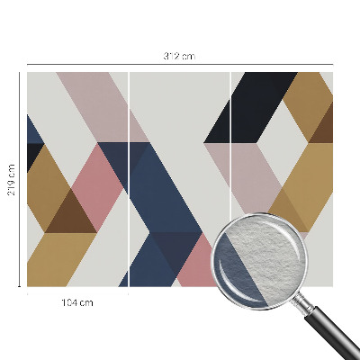 High quality wall mural wallpaper Colorful rhombuses