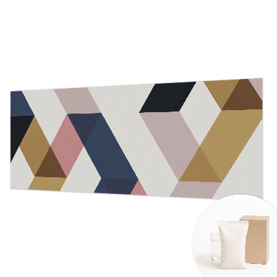 High quality wall mural wallpaper with a colorful rhombus pattern