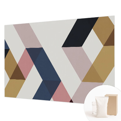 High quality wall mural wallpaper with a colorful rhombus pattern