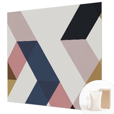 High quality wall mural wallpaper with a colorful rhombus pattern