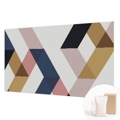 High quality wall mural wallpaper with a colorful rhombus pattern