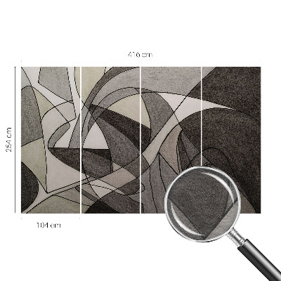 Premium photo wallpaper with a geometric abstraction design