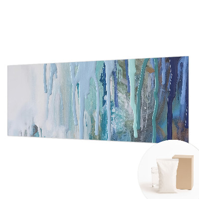Decorative wall mural for living room with the Blue Cascades design