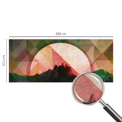 Non-woven photo wallpaper with a picturesque hills landscape