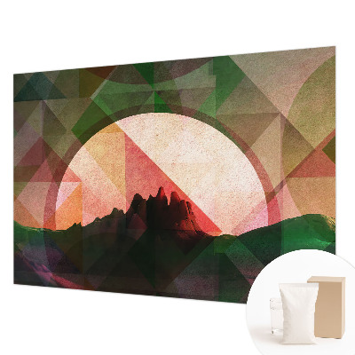 Non-woven photo wallpaper with a picturesque hills landscape