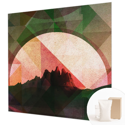 Non-woven photo wallpaper with a picturesque hills landscape