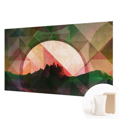 Non-woven photo wallpaper with a picturesque hills landscape
