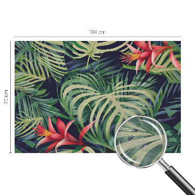 Wall mural with an exotic plants motif