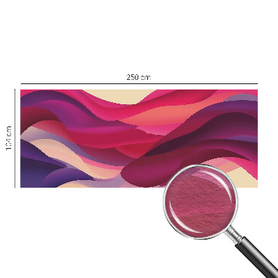Non-woven wall mural with a liquid waves design