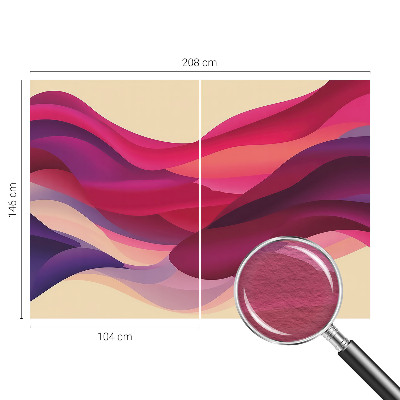 Non-woven wall mural with a liquid waves design