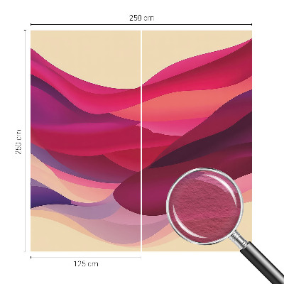 Non-woven wall mural with a liquid waves design