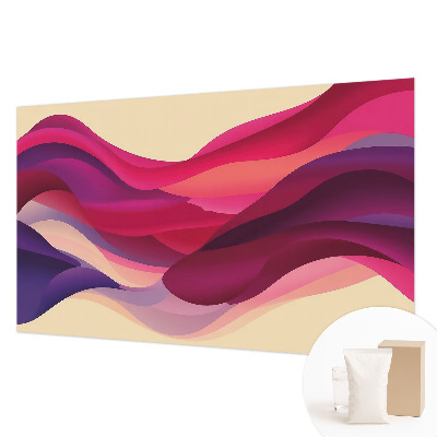 Non-woven wall mural with a liquid waves design