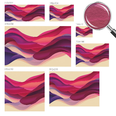 Non-woven wall mural with a liquid waves design