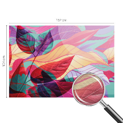 Photo wallpaper with an abstract leaves pattern