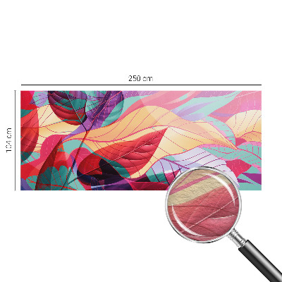 Photo wallpaper with an abstract leaves pattern