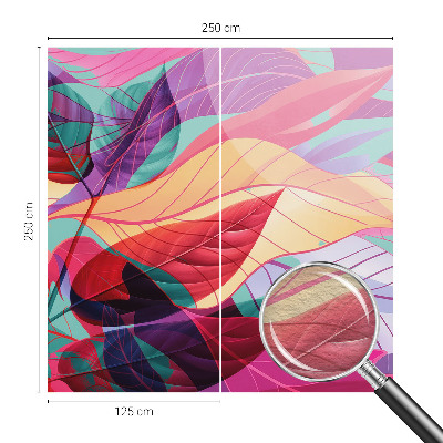Photo wallpaper with an abstract leaves pattern