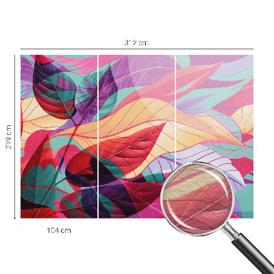 Photo wallpaper Abstract leaves