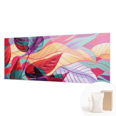 Photo wallpaper with an abstract leaves pattern