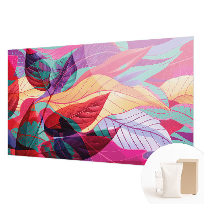 Photo wallpaper with an abstract leaves pattern