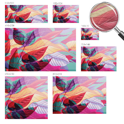 Photo wallpaper with an abstract leaves pattern