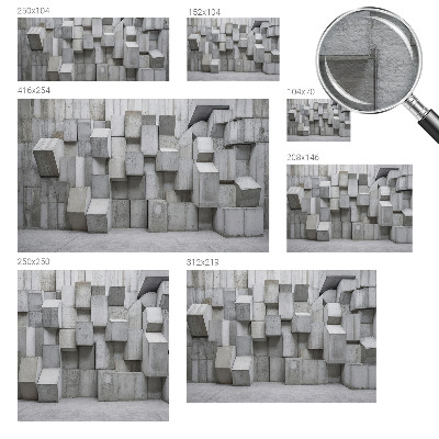 Wall mural for living room Concrete blocks