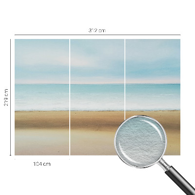Wall mural for bedroom featuring a seaside landscape