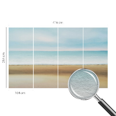 Wall mural for bedroom featuring a seaside landscape