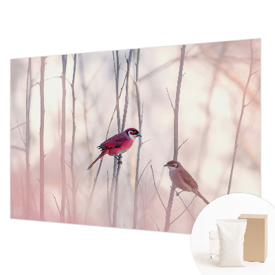 Photo wall mural with a pair of birds design