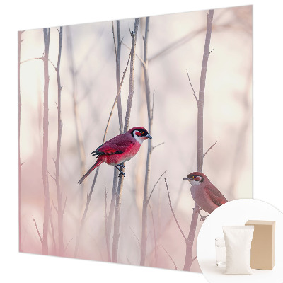 Photo wall mural with a pair of birds design