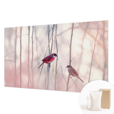 Photo wall mural with a pair of birds design