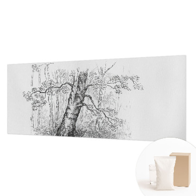 Wallpaper mural for living room with a forest tree motif