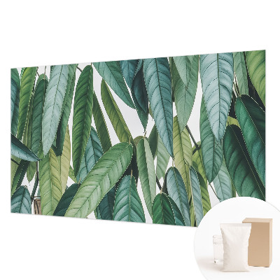 Bedroom wall mural wallpaper with a natural leaves design