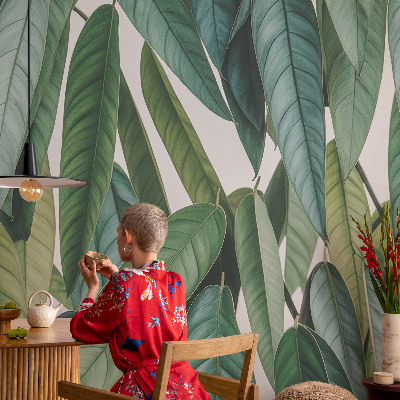 Bedroom wall mural wallpaper Natural leaves