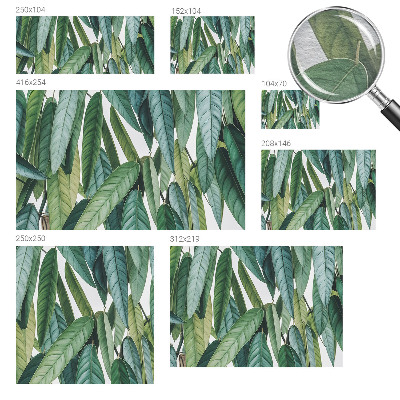 Bedroom wall mural wallpaper with a natural leaves design