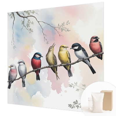 Large wall mural Birds on a branch