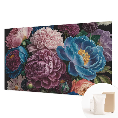 Large wallpaper mural Colorful flowers
