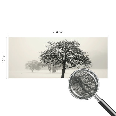 Large wall mural wallpaper with a winter trees design