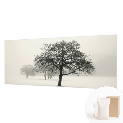 Large wall mural wallpaper with a winter trees design