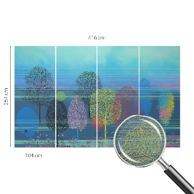 Modern wall mural in a colorful harmony design