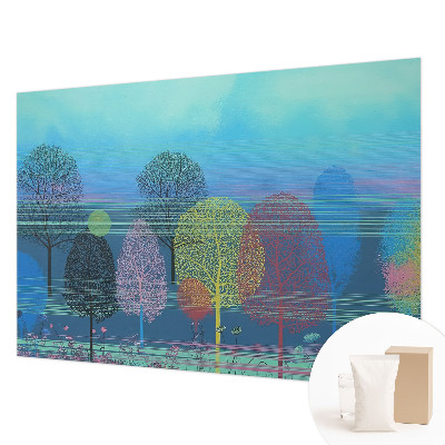 Modern wall mural in a colorful harmony design