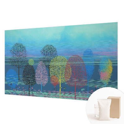 Modern wall mural in a colorful harmony design